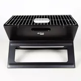 Aktive Tragbarer Grill aktive schwarzer Stahl Eisen 45 x 30 x 29 cm - Schwarz