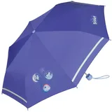 Scout Kinder-Taschenschirm mit reflektierenden Streifen Lila Luna
