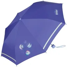 Scout Kinder-Taschenschirm mit reflektierenden Streifen Lila Luna