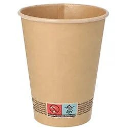Papstar 1000 Pappbecher 0,3 l Ø 9 cm · 11 cm braun Heißgetränk Kaltgetränk Kaffee Becher