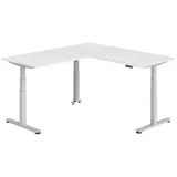 bümö Eckschreibtisch 180 x 200 cm Weiß