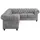 Home Affaire Chesterfield-Sofa »Chesterfield Ecksofa, auch in Leder L-Form«, hochwertige Knopfheftung, langer Schenkel links oder rechts wählbar grau