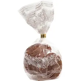 Folia Zellglas-Bodenbeutel S weißer Spitzendruck 9,5 x 16,0 cm 10 St.