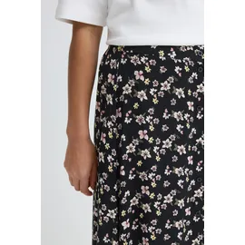 Oxmo Midirock Damen Floral Pink/Schwarz 40