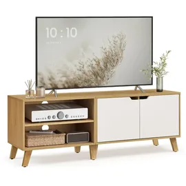 VASAGLE TV-Schrank Lowboard 140 cm Gelb Holz