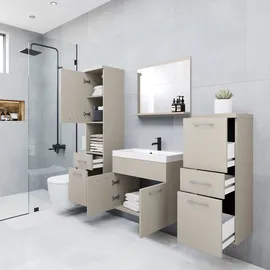 WELLTIME Badmöbel-Set ELDA 5-tlg. Beige