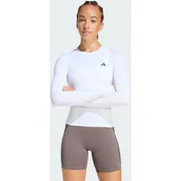 adidas Damen Power Essentials Workout Contour Langarm-t-shirt - White,