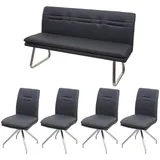 MCW Esszimmer-Set Anthrazit, 5er-Set