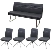 MCW Esszimmer-Set Anthrazit, 5er-Set