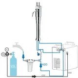 bietal® Sprudel Tafelwasseranlage BT-25U Schanksäule Classic Hebel & Filter