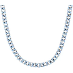 s.Oliver Damen Halskette Panzer 2037972 Edelstahl Emaille blau
