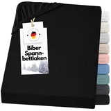 Carpe Sonno Spannbettlaken Biber 100 x 200 cm schwarz