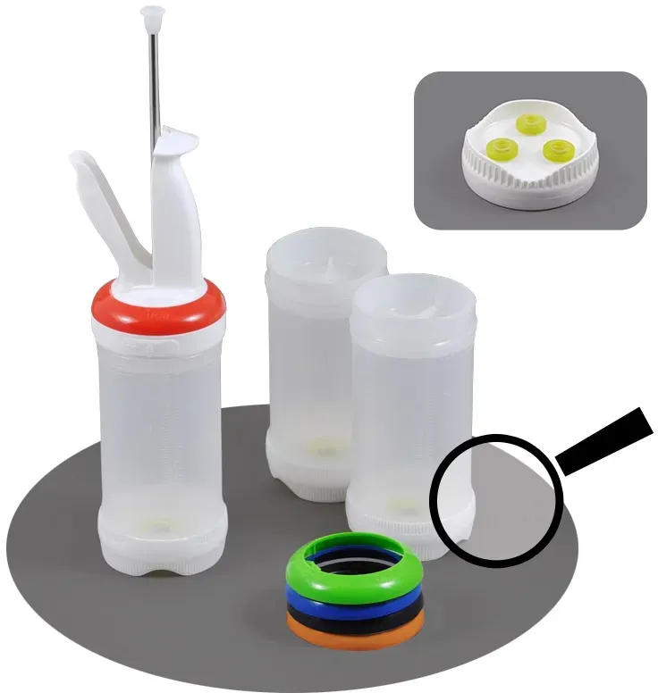 FIFO Portion Pal Kit "S" 500ml,  mit 3-Loch Deckel - Komplettsatz