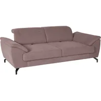 2,5-Sitzer SIT & MORE "Percy", lila (flieder), B:207cm H:77cm T:112cm, Sofas, 12 cm Fußhöhe, Sitztiefenverstellung, wahlweise Kopfteilverstellung