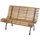 Proregal Gartenbank 80 x 122 x 70 cm Hellbraun
