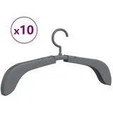 vidaXL Ausziehbare Kleiderbügel 10 Stk. Grau