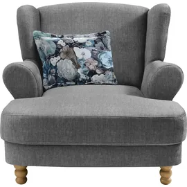 Home Affaire Loveseat HOME AFFAIRE "Tassilo", schwarz (asche), B:121cm H:107cm T:147cm, 100% Polyester, Sessel