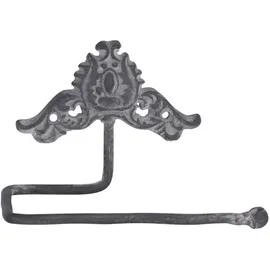 Chic Antique Toilettenpapierhalter mit Dekor, Antik grau