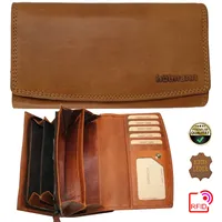 Geldbeutel Geldbörse Damen Leder Frauen von Hütmann braun Neu