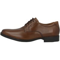 Clarks Herren Tilden Plain Derbys, Dark Tan Leather, 46 EU