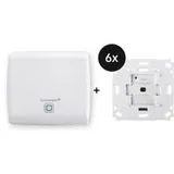 Homematic IP Access Point + Rollladenaktor für Markenschalter 6er-Set - Markisensteuerung