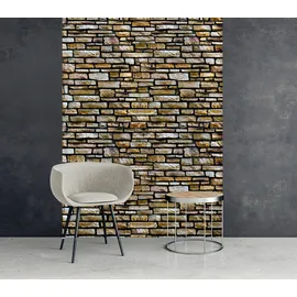 Queence Vinyltapete Fayola 90x300 cm 90 g braun 34193