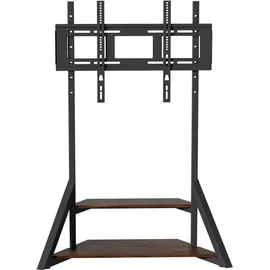 Wisfor TV Ständer Höhenverstellbar, TV Standfuss Universal Fernsehstand mit AV-Ablagen für 40"–75", VESA 600x400mm, bis Max 80kg - Schwarz