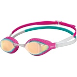 arena Airspeed Mirror Anti Beschlag Unisex Wettkampf Schwimmbrille für Erwachsene, Schwimmbrille mit Breiten Gläsern, UV-Schutz, 3 Austauschbaren Nasenstegen, Air-Seals Dichtungen