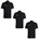 Herren Poloshirt Polo 3er Set HB5328 HB5328 HB5328 S Black S