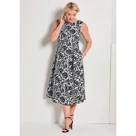 GOLDNER Sommerkleid Midikleid Schwarz 44