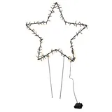 Lex LED Stern Leuchtstern Gartenstecker Lichterkette Erdspieß XL 3 m warmweiß