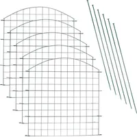 VINGO Teichzaun Steckzaun Wildzaun Gartenzaun Tiergehege Zauntor Unterbogen 5x - Grün