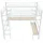 XDOVET Hochbett mit Schreibtisch 90 x 200 cm MDF weiß