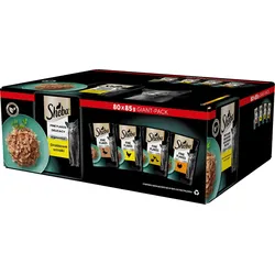 SHEBA Delicacy Geflügel-Aromenbeutel in Gelee 80x85g Ente, Huhn, Geflügel