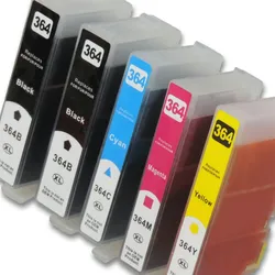 Set für HP Photosmart 5510 Drucker 5 Patronen-Set HP-364 XL kompatibel von D&C