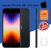 Apple iPhone SE 3rd Gen. - 64GB - Midnight Schwarz (Ohne Simlock) ✔️Versiegelte