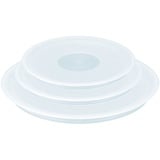 Tefal L90192 Ingenio Kunststoffdeckel-Set | Plastik, 16 cm, 18 cm, 20 cm | weiß