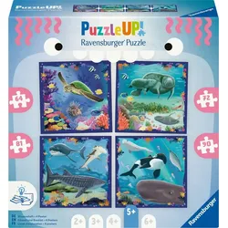 Ravensburger Puzzle UP! Meerestiere von Ravensburger, 12004004 - 4 Puzzles mit 6...