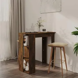 vidaXL Bartisch mit Regal 102 x 50 x 103,5 cm Braun