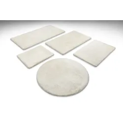 Badematte WECON HOME BASICS "Emil", beige (creme,beige), H:25mm, Polyester, Badematten, waschbar, rutschfest, strapazierfähig, pflegeleicht und super weich