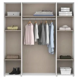 Rauch Möbel Drehtürenschrank weiß Holzwerkstoff, 7 Fächer, 187x194x53 cm, Blauer Engel, Goldenes M, MADE in Germany, Schlafzimmer, Kleiderschränke, Drehtürenschränke