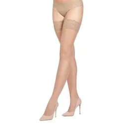 Philippe Matignon Strumpfhosen Hold Ups ORO 15 Beige Polyamid Medium Damen