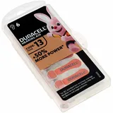 6x Duracell Hörgerätebatterie Hearing Aid Code 13 PR48 EasyTab Zn/Luft | 9607756