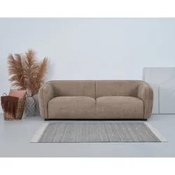 3-Sitzer ANDAS "Ostrup", grau (taupe), B:221cm H:73cm T:93cm, 100% Polyester, Sofas, schlichtes modernes Design, in verschiedenen Farben
