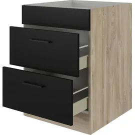 Flex-Well Küchenzeile Capri 280 cm schwarz