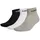 adidas Think Linear Ankle Socken, 3 Paar Medium Grey Heather / White / Black 43-45