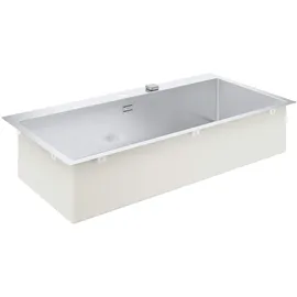 Grohe K800 links aufliegend Edelstahl 1 Becken Handbetätigung 1024 x 510 mm