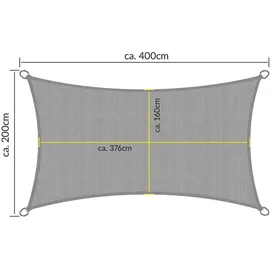 Sol Royal Sonnensegel rechteckig Grau HDPE