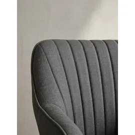 KADIMA DESIGN Retro Drehstuhl Maria Polyester grau