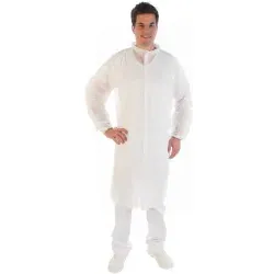Hygonorm® PP Besucherkittel, leicht 27439 , 1 Stück, Länge: 105cm, Größe: L, Farbe: weiß
